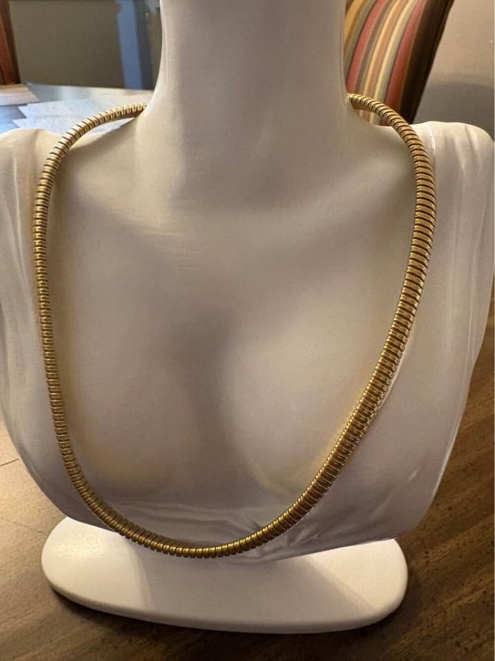 Gold-Over Sterling Silver Omega Chain Necklace 18 inch